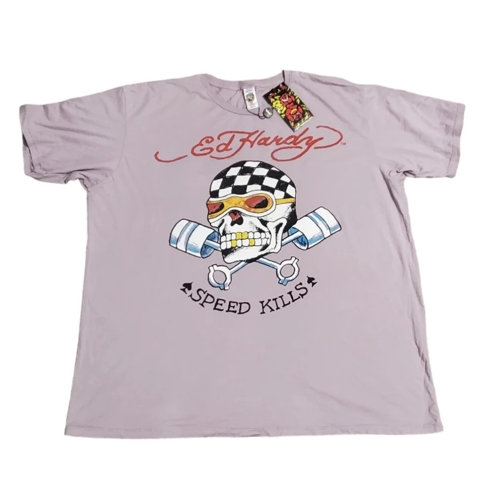 NWT Ed Hardy by Christian Audigier Skull Men's Shirt 4XL